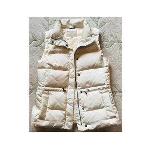 Banana Republic quilted puff vest off-white XS